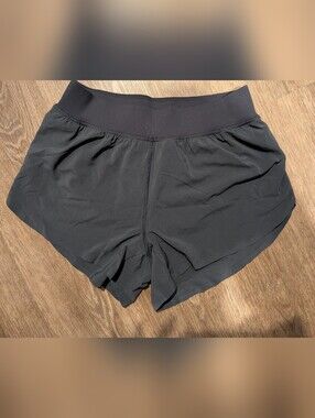 CRZ YOGA Black Ribbed Active Cropped Top